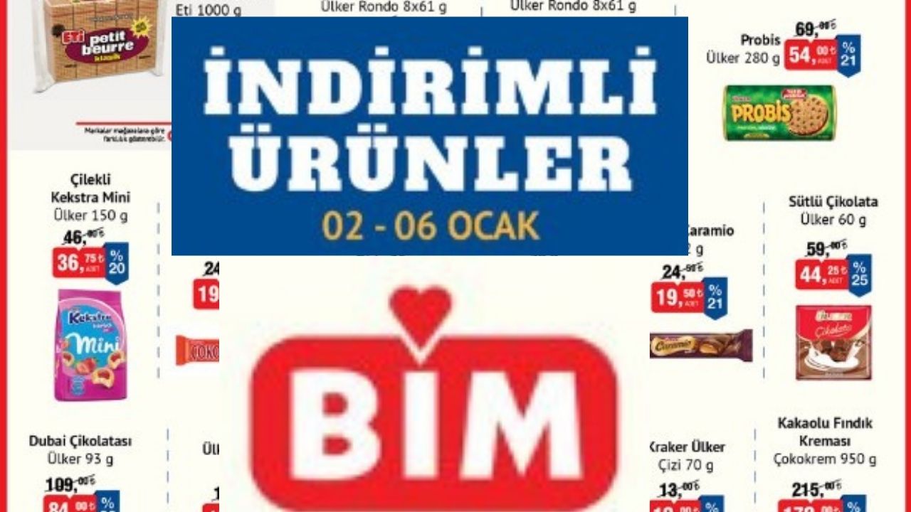 BİM 2–6 Ocak İndirimli Ürünler Listesini Duyurdu: Çikolata ve Bisküvide Dikkat Çeken Fiyatlar