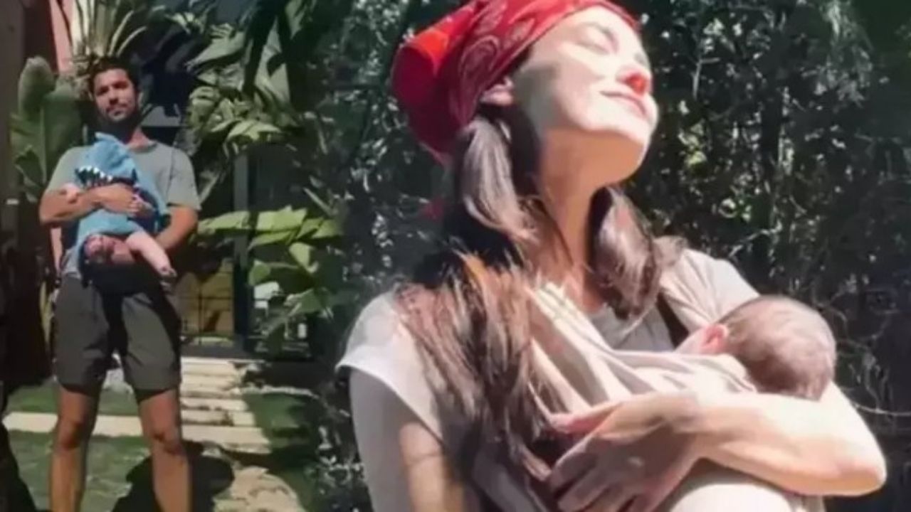 Pınar Deniz ve Kaan Yıldırım’dan kar molası: Bahçede ailece neşeli anlar